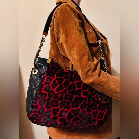 MICHAEL KORS 2 WAY  HAIR-CALF SHOULDER BAG - Picture 9 of 12